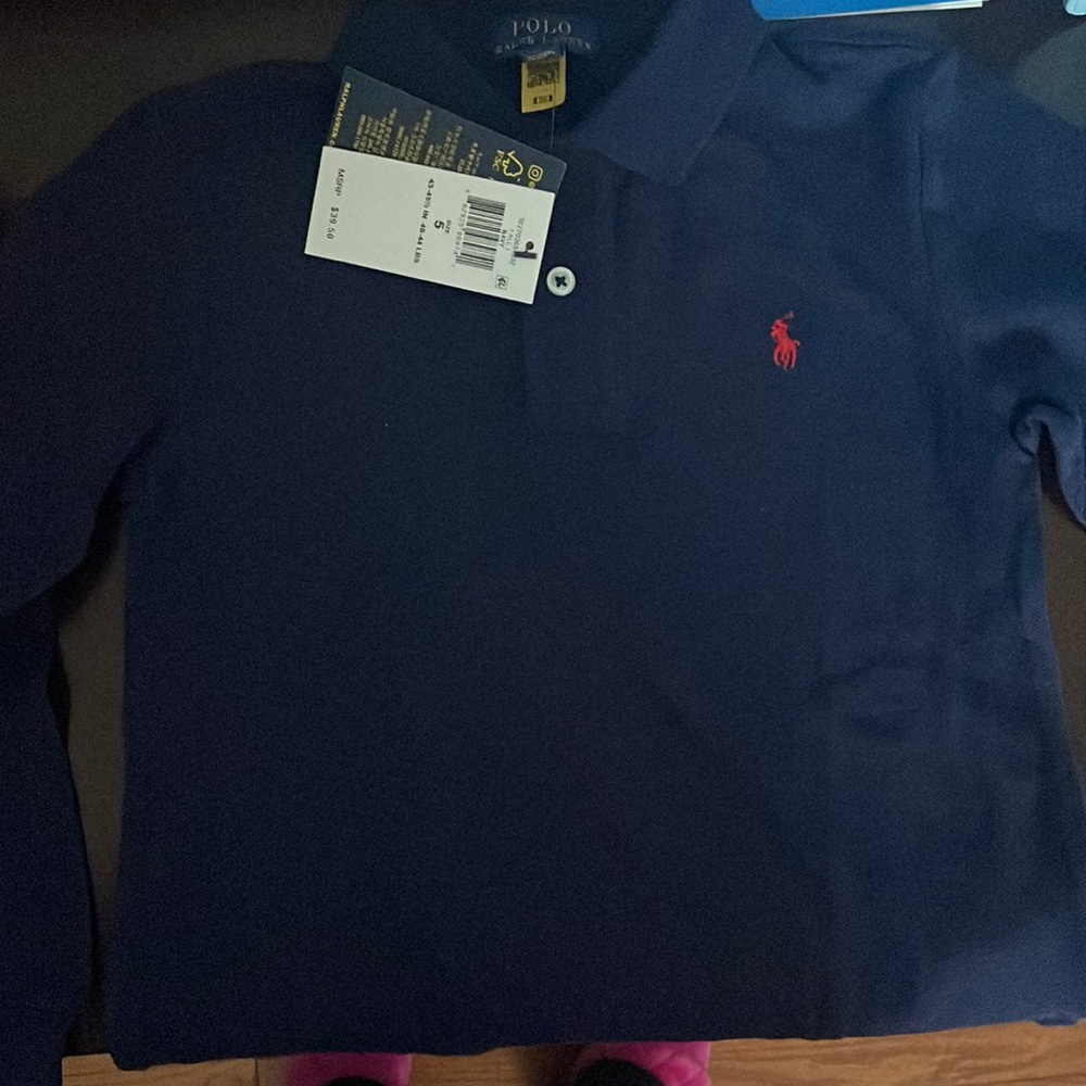 Boys Long sleeve Polo Ralph Lauren navy